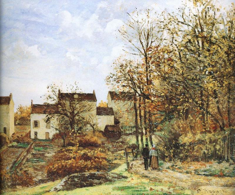Camille Pissarro Walking in the countryside oil painting image